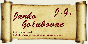 Janko Golubovac vizit kartica